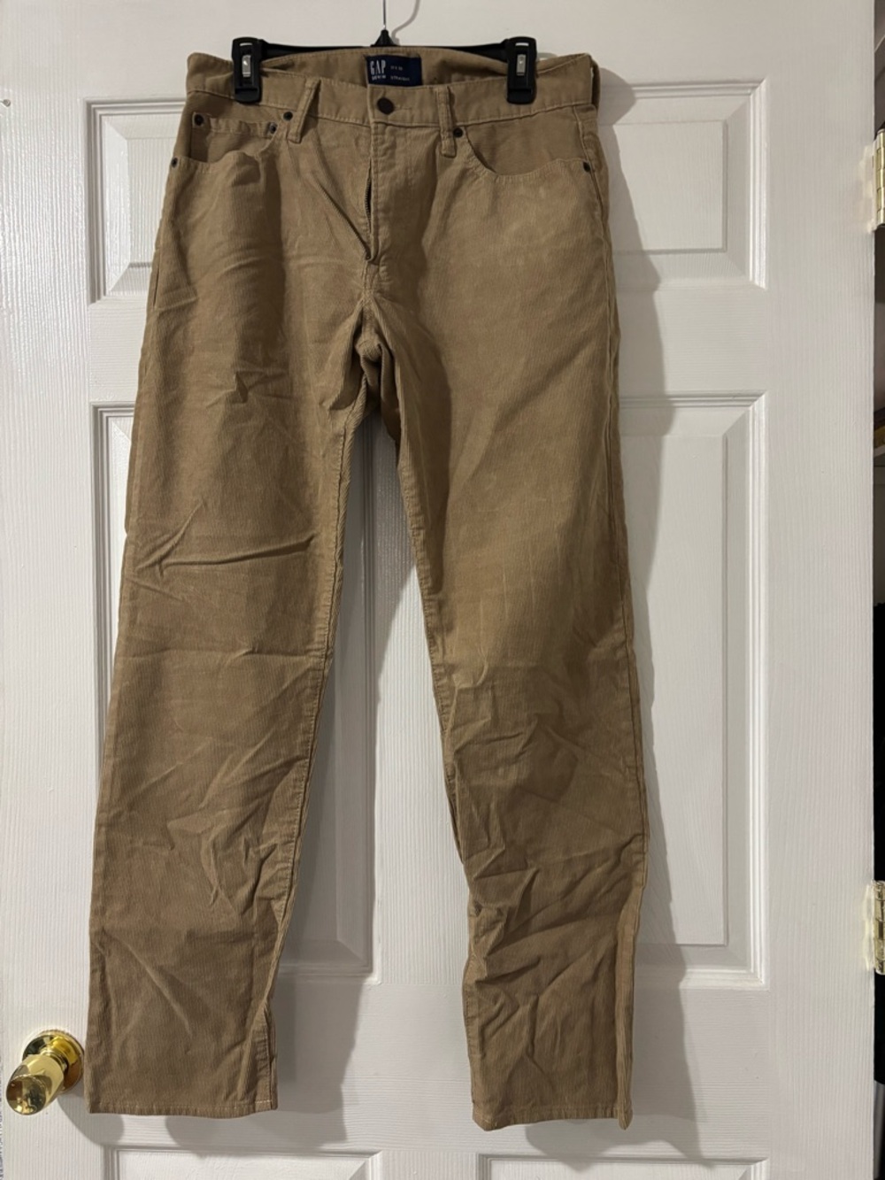 GAP Straight Corduroy Pants for Men - Tan 31x32